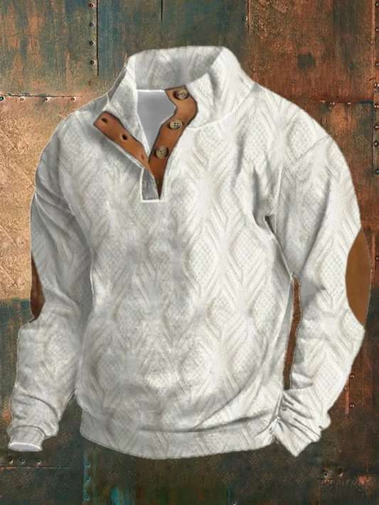 Retro Herren Pullover – Knopfleiste und klassisches Design für Freizeit