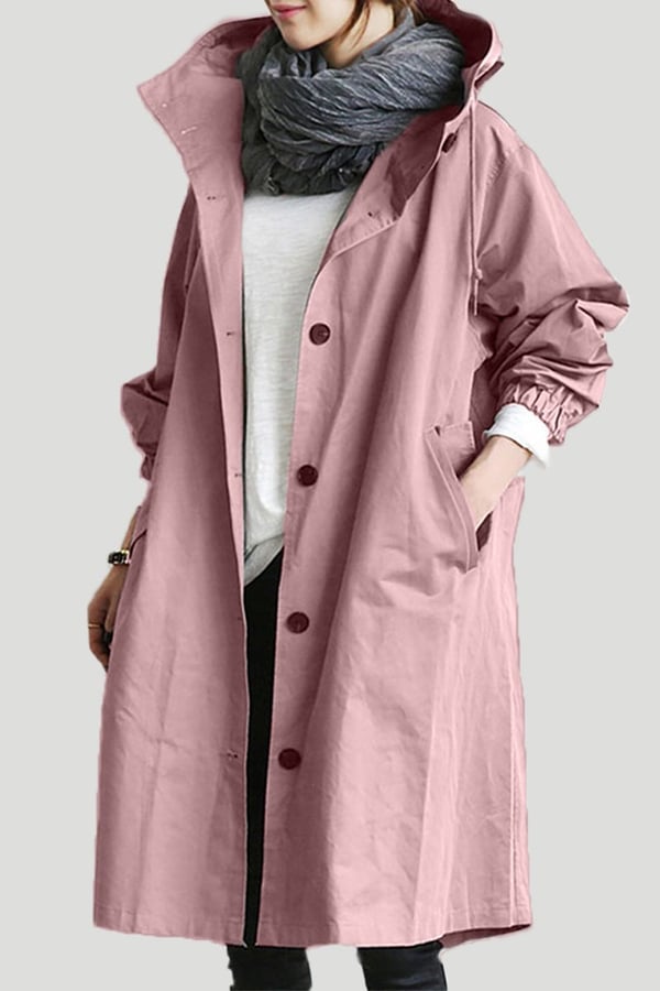 Modische Damenjacke mit Kapuze und Oversize-Schnitt