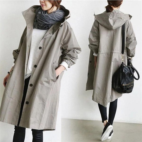 Modische Damenjacke mit Kapuze und Oversize-Schnitt