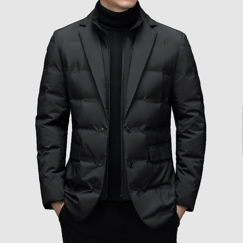 Maurits Herren Parka Jacke - Luxus Winterjacke für Herren in Schwarz und Grau