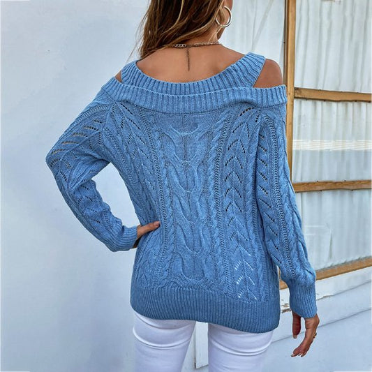 Modischer Off-Shoulder Pullover für Damen – Must-Have für den Herbst