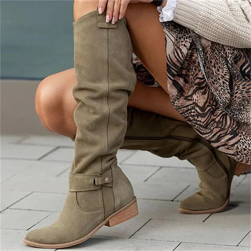 Stilvolle Stiefel für Damen – Kniehoch und Einfarbig