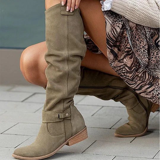 Stilvolle Stiefel für Damen – Kniehoch und Einfarbig